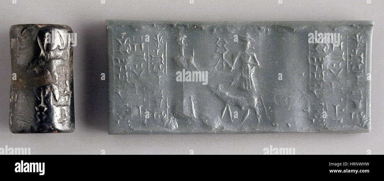 Babylonischen Rollsiegel Stockfoto