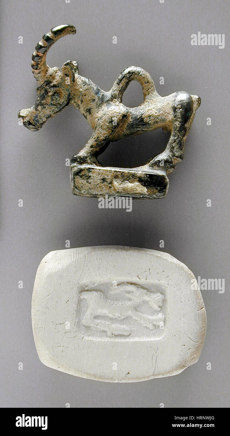 Bronze-Stempel Siegel Stockfoto