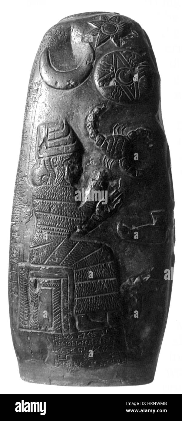 Nazimaruttash Kudurru, Grenzstein Stockfoto