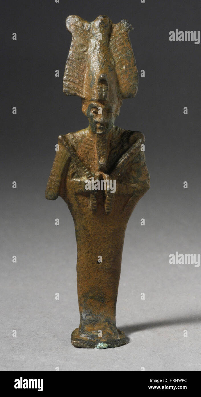 Osiris, der ägyptische Gott des jenseits Stockfoto