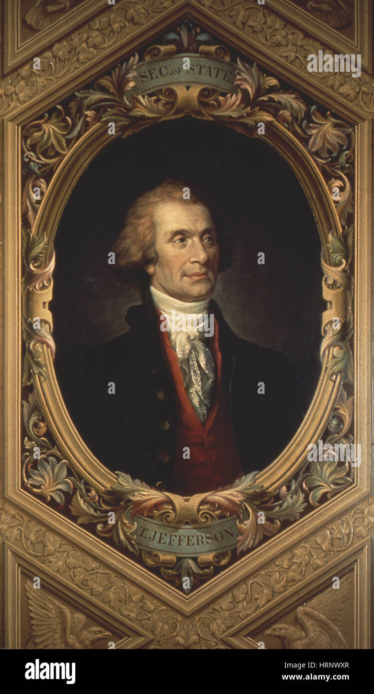 Thomas Jefferson, Staatssekretär Stockfoto