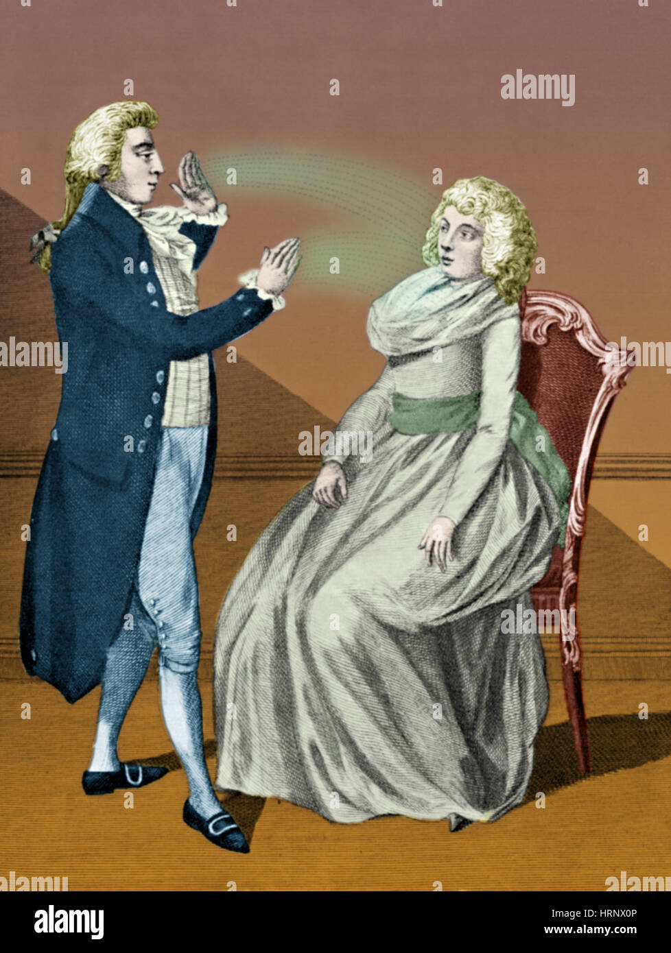 Franz Mesmer, deutscher Arzt Stockfoto