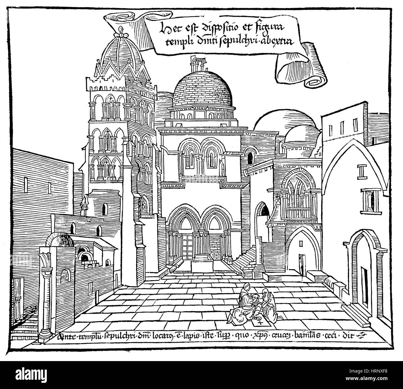 Sanctae Pereginationes, Kirche des Heiligen Grabes, 1486 Stockfoto