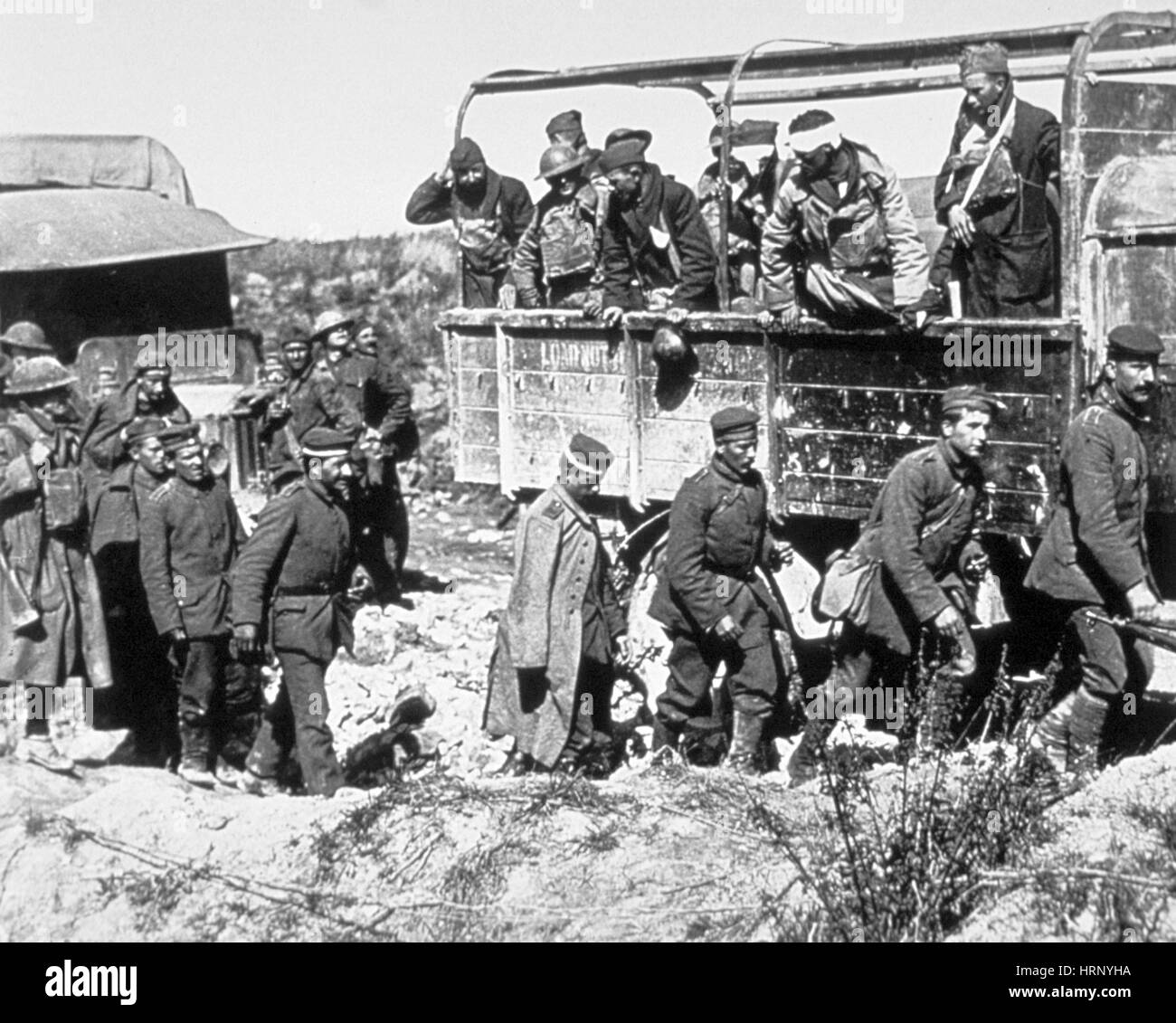 WWI, deutschen Kriegsgefangenen 1918 Stockfoto