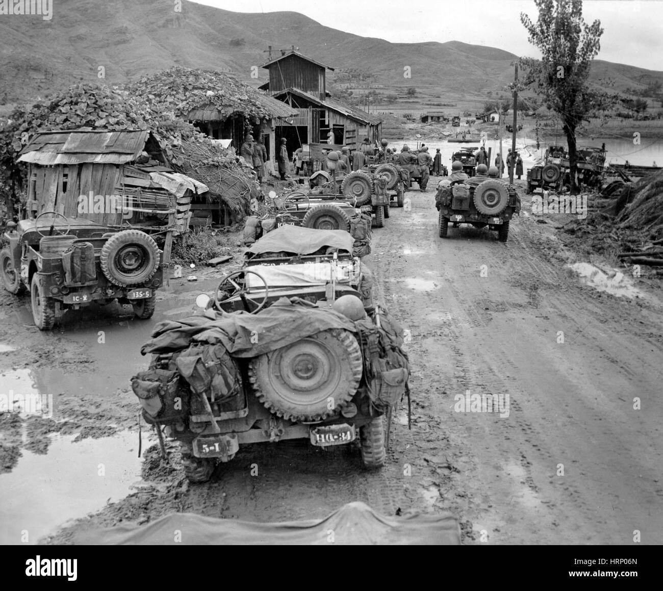 Korea-Krieg 1950 für die Front in Richtung Stockfoto