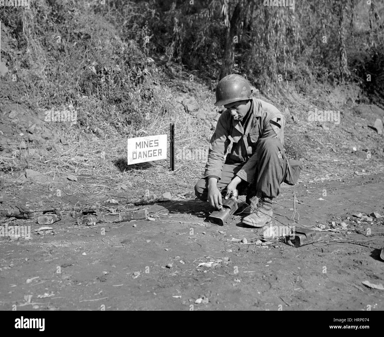 Korea-Krieg, Anti-Panzer-Minen, 1951 Stockfoto