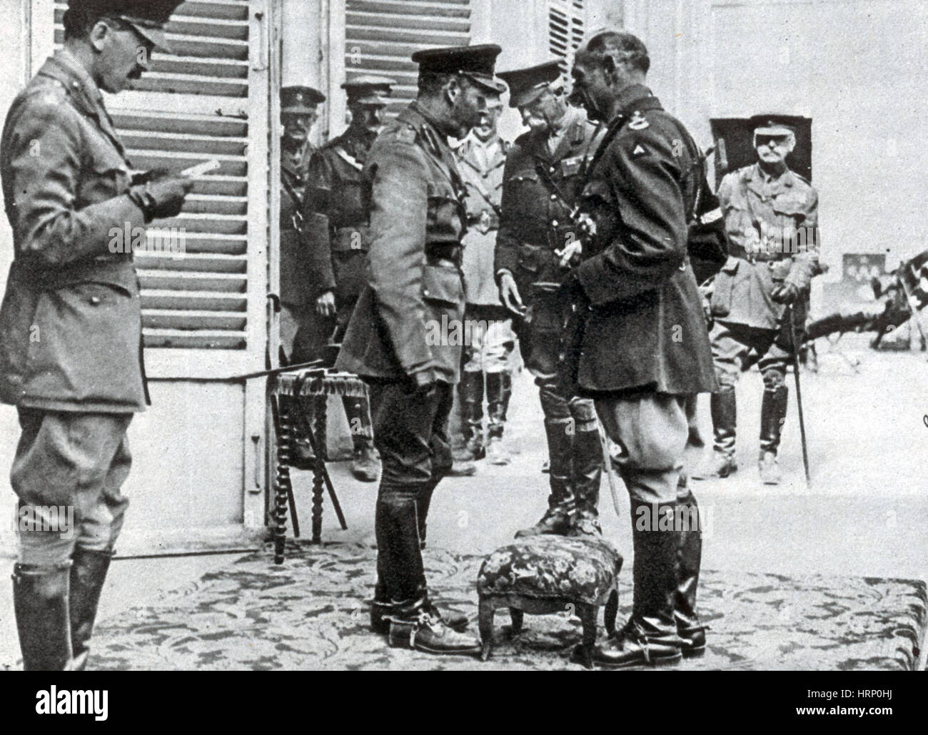 WWI, King George adeln General Monash, 1918 Stockfoto