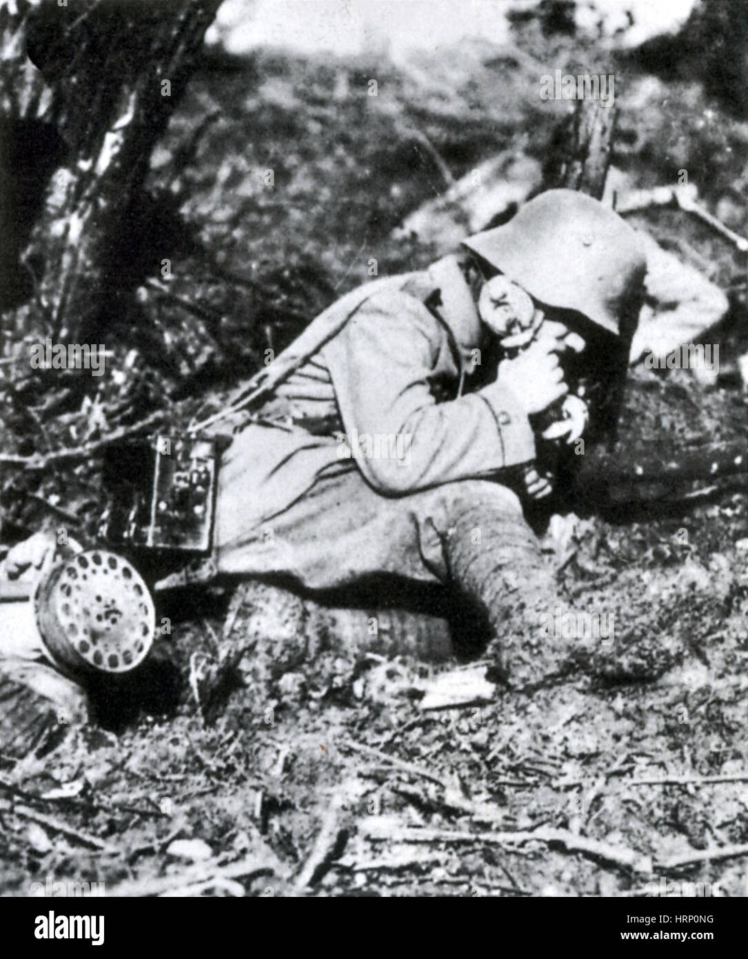WWI, deutsche Armee Feldtelefon Stockfoto
