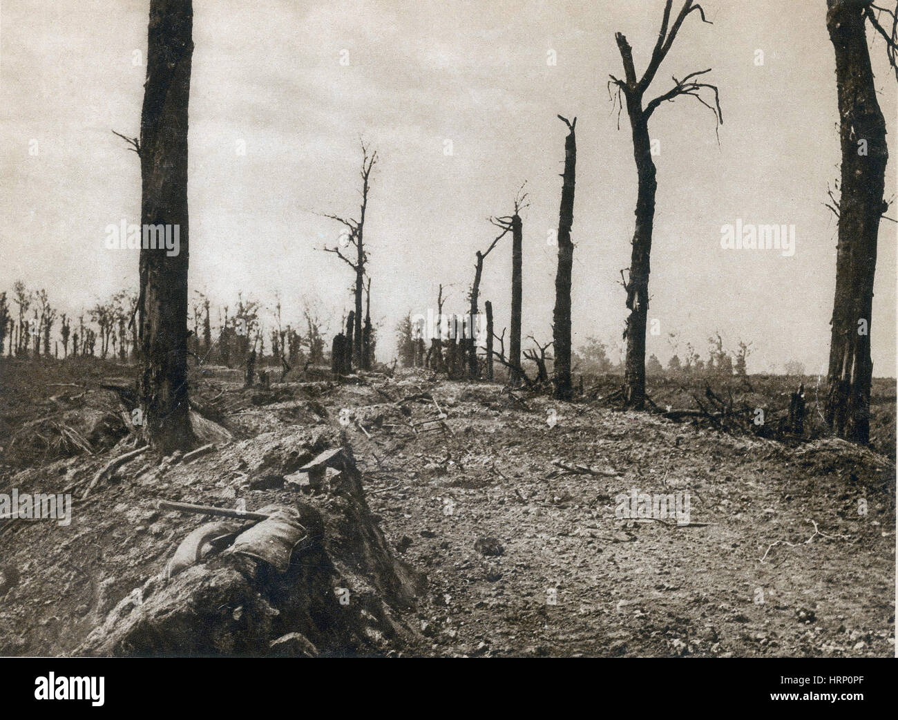 WWI, Ruinen der Somme, 1916 Stockfoto