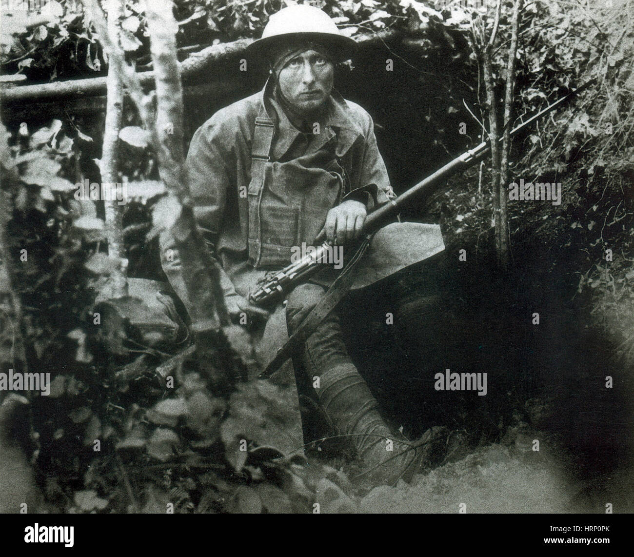 WWI, einsamer Soldat Stockfoto