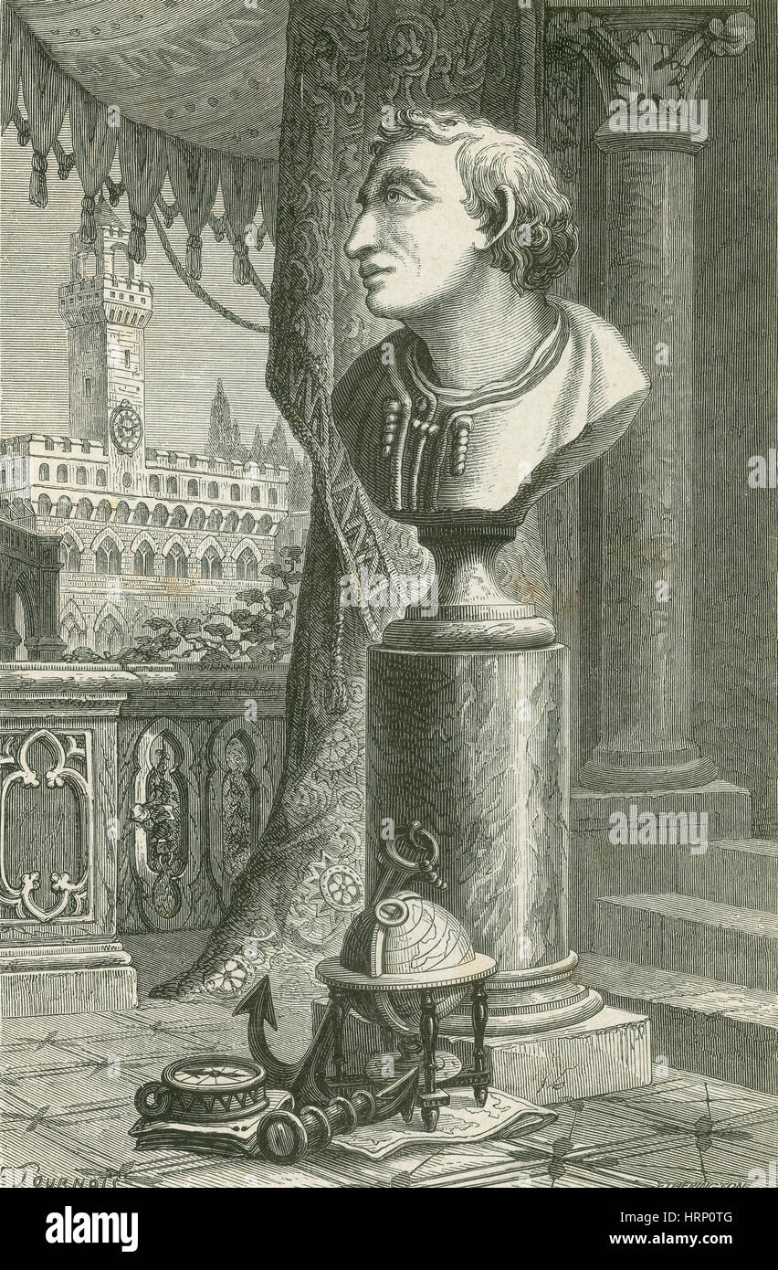 Amerigo Vespucci, italienische Entdecker Stockfotografie Alamy
