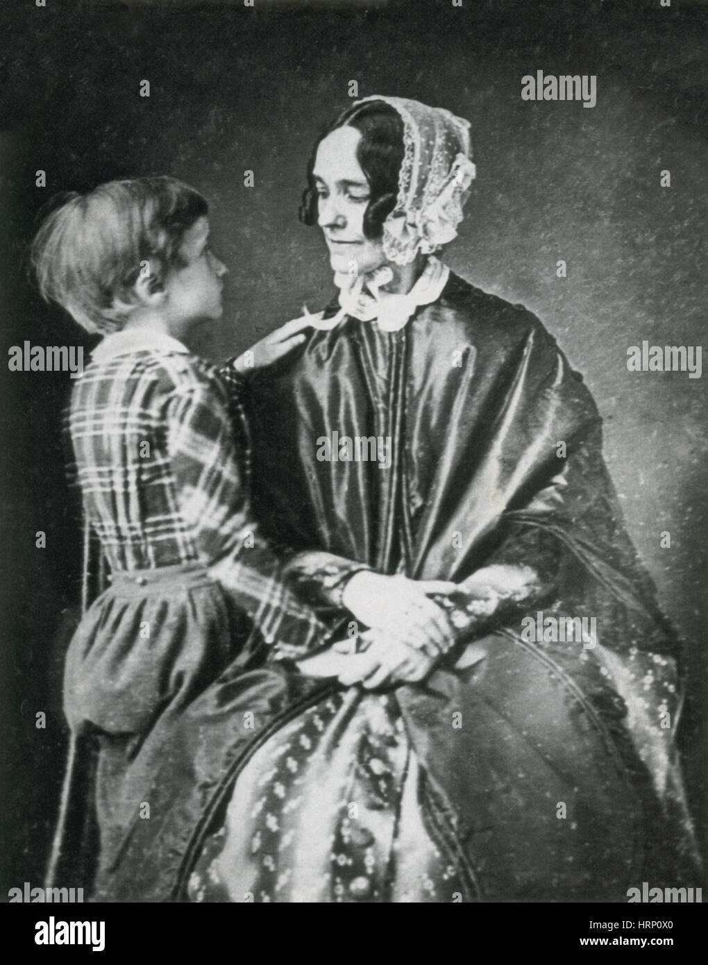 First Lady Jane Pierce mit Sohn Benjamin Stockfoto
