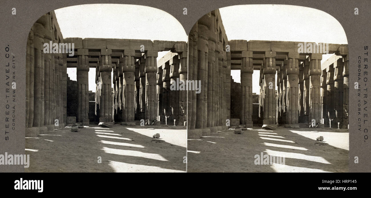 Tempel von Luxor, Ägypten, 1908 Stockfoto