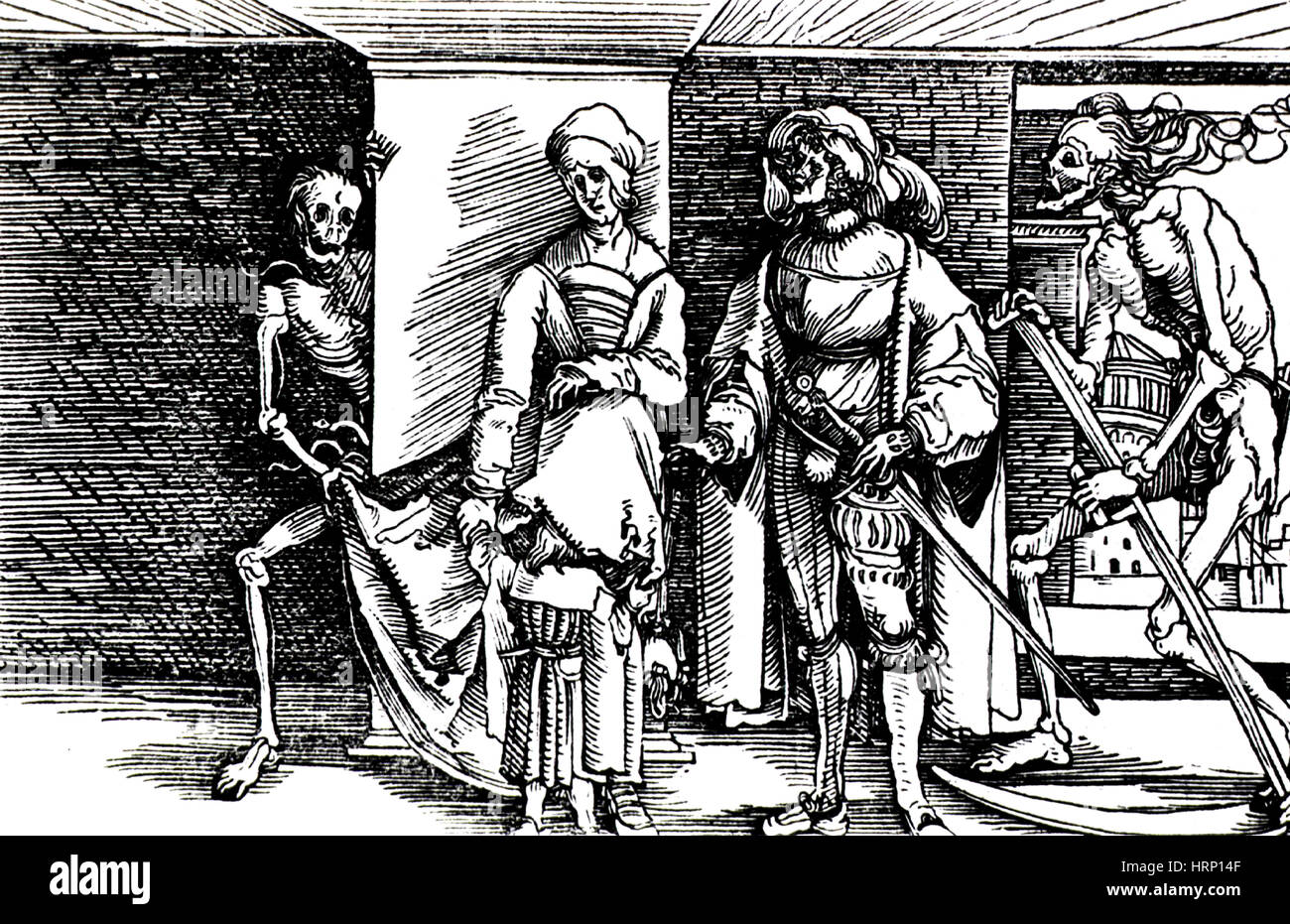 Danse Macabre, 1532 Stockfoto