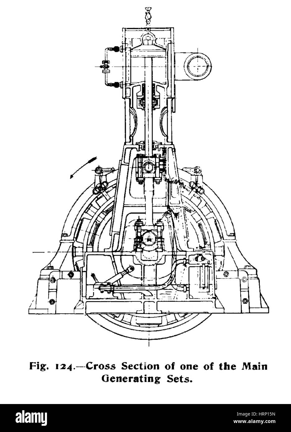 Dampfmaschine Diagramm, Titanic, 1911 Stockfoto