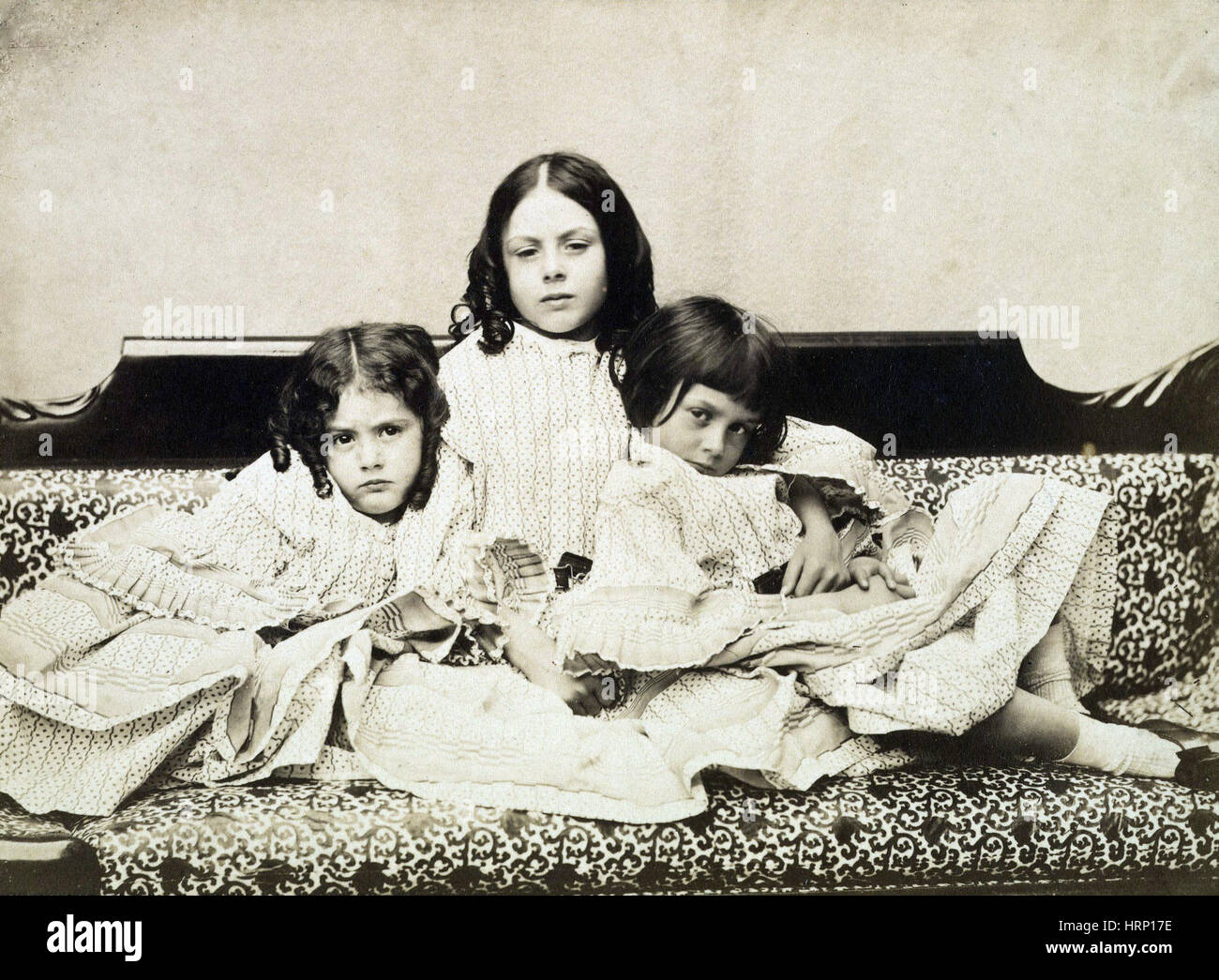 Edith, Ina und Alice Liddell, 1858 Stockfoto