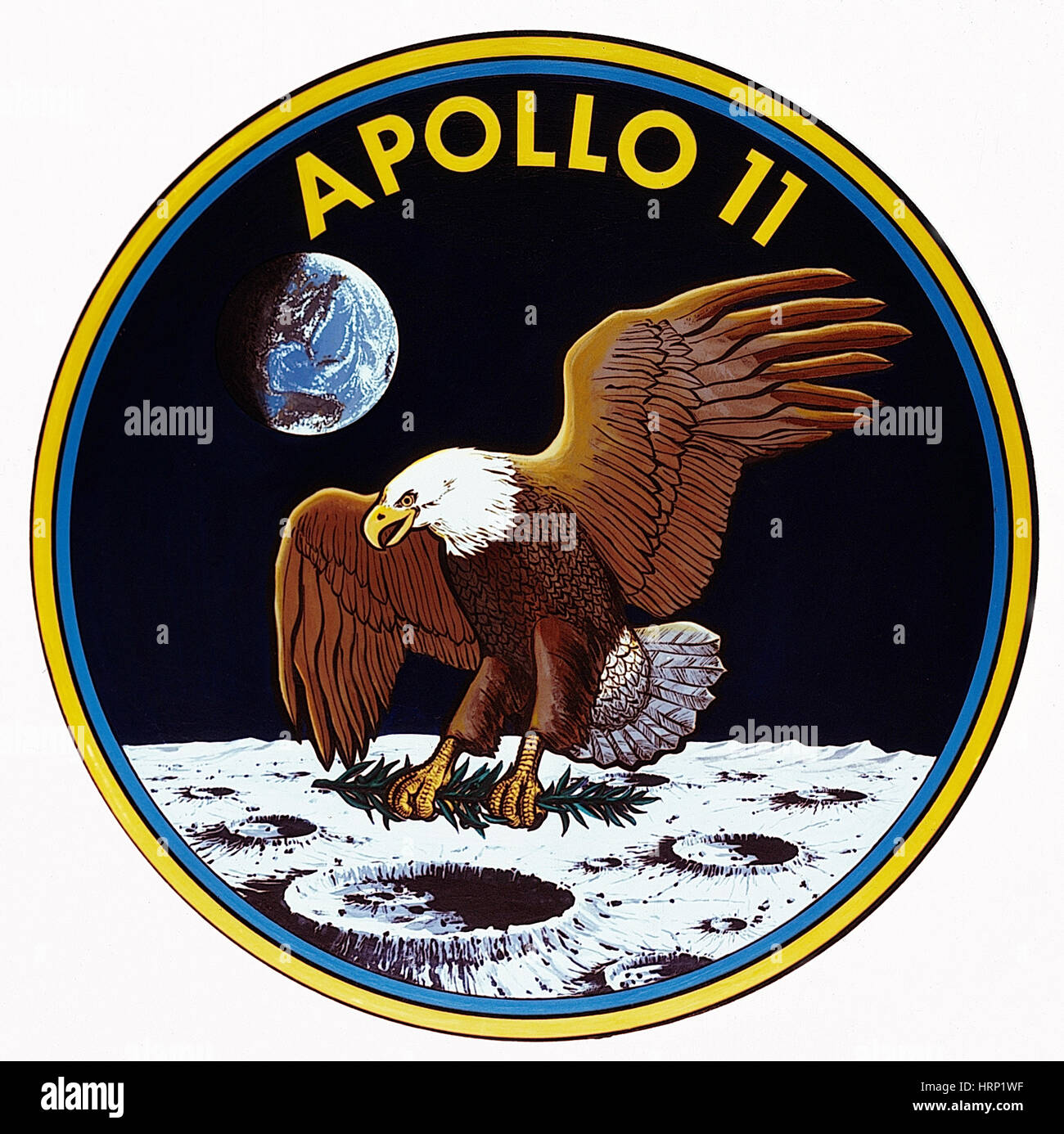 Apollo 11 Mission Patch Stockfoto