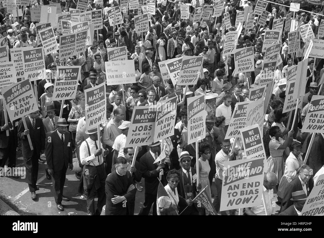 Marsch auf Washington für Arbeitsplätze und Freiheit, 1963 Stockfoto