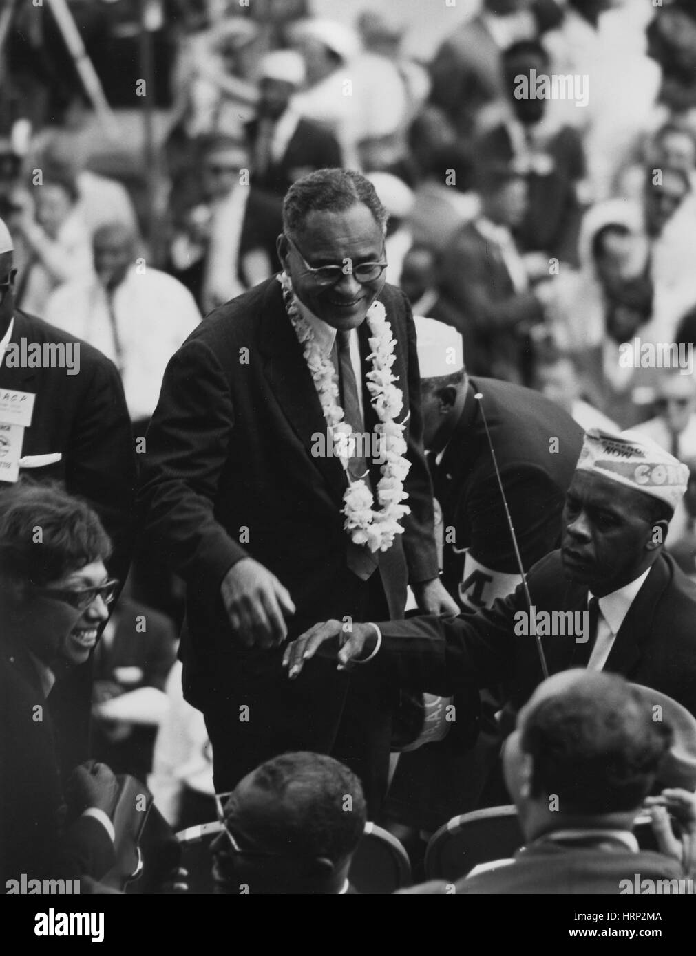 Ralph Bunche, Marsch auf Washington, 1963 Stockfoto