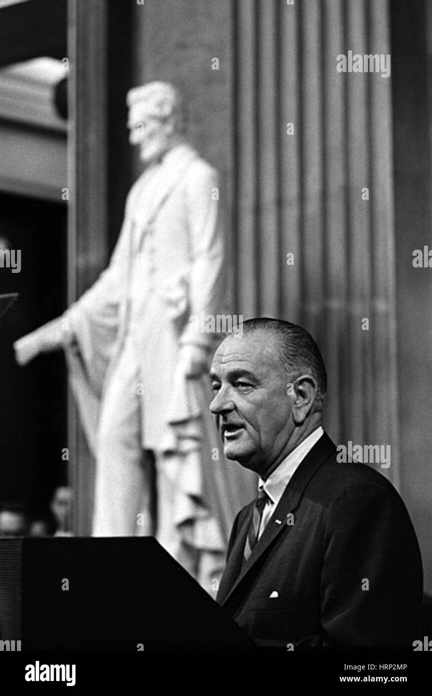 Präsident Johnson, Voting Rights Act von 1965 Stockfoto