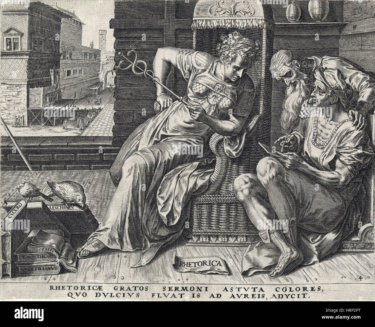 Personifizierung der Rhetorik, 16. Jahrhundert Stockfoto