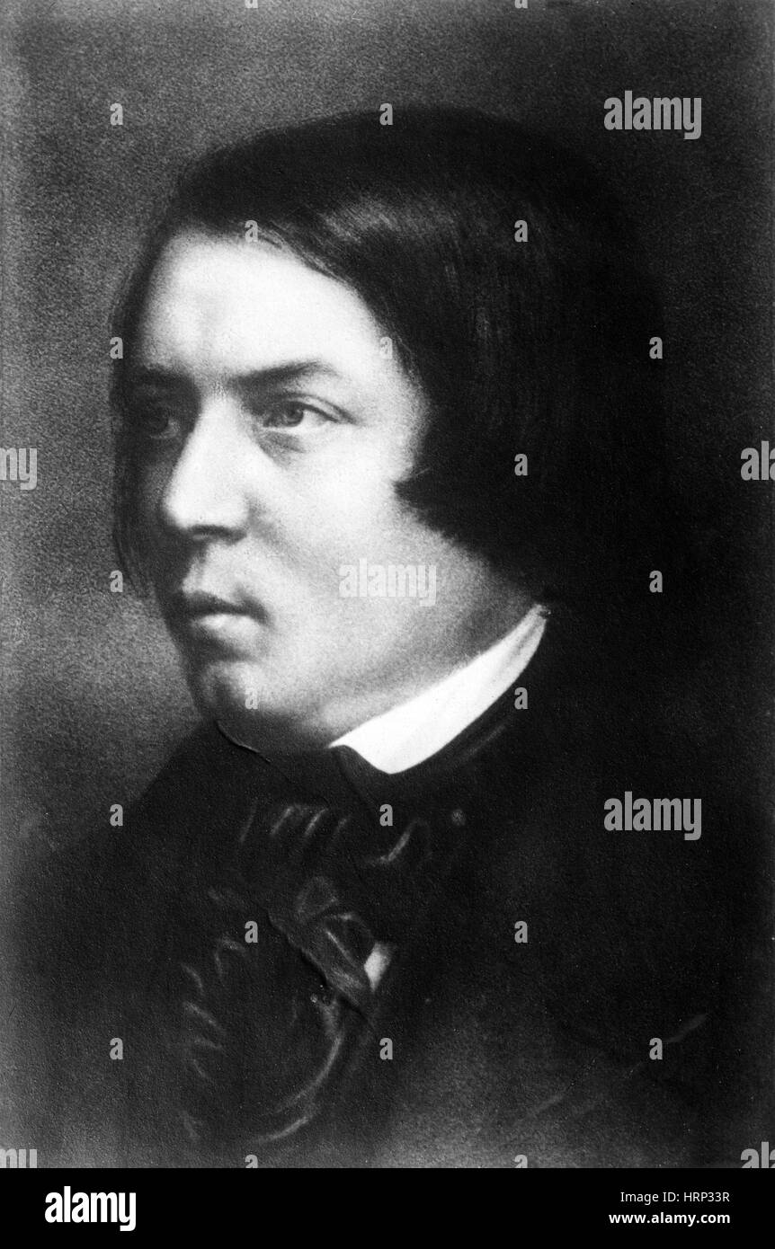Robert Schumann, deutscher Komponist Stockfoto