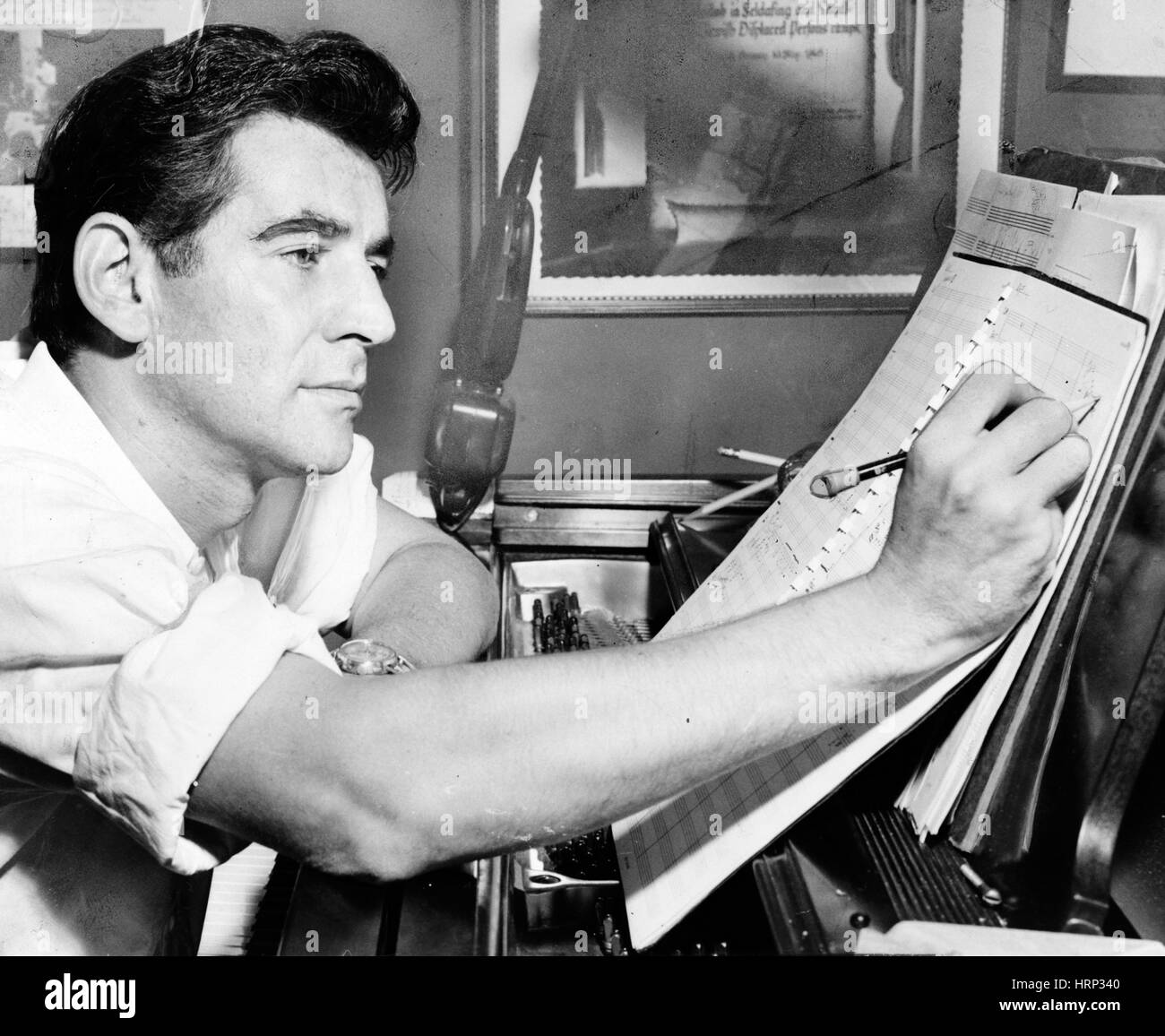 Leonard Bernstein, US-amerikanischer Komponist Stockfoto
