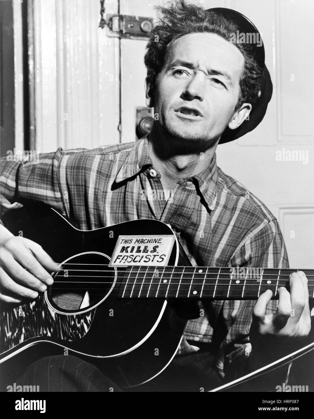 Woody Guthrie, amerikanische Folk-Sängerin Stockfoto