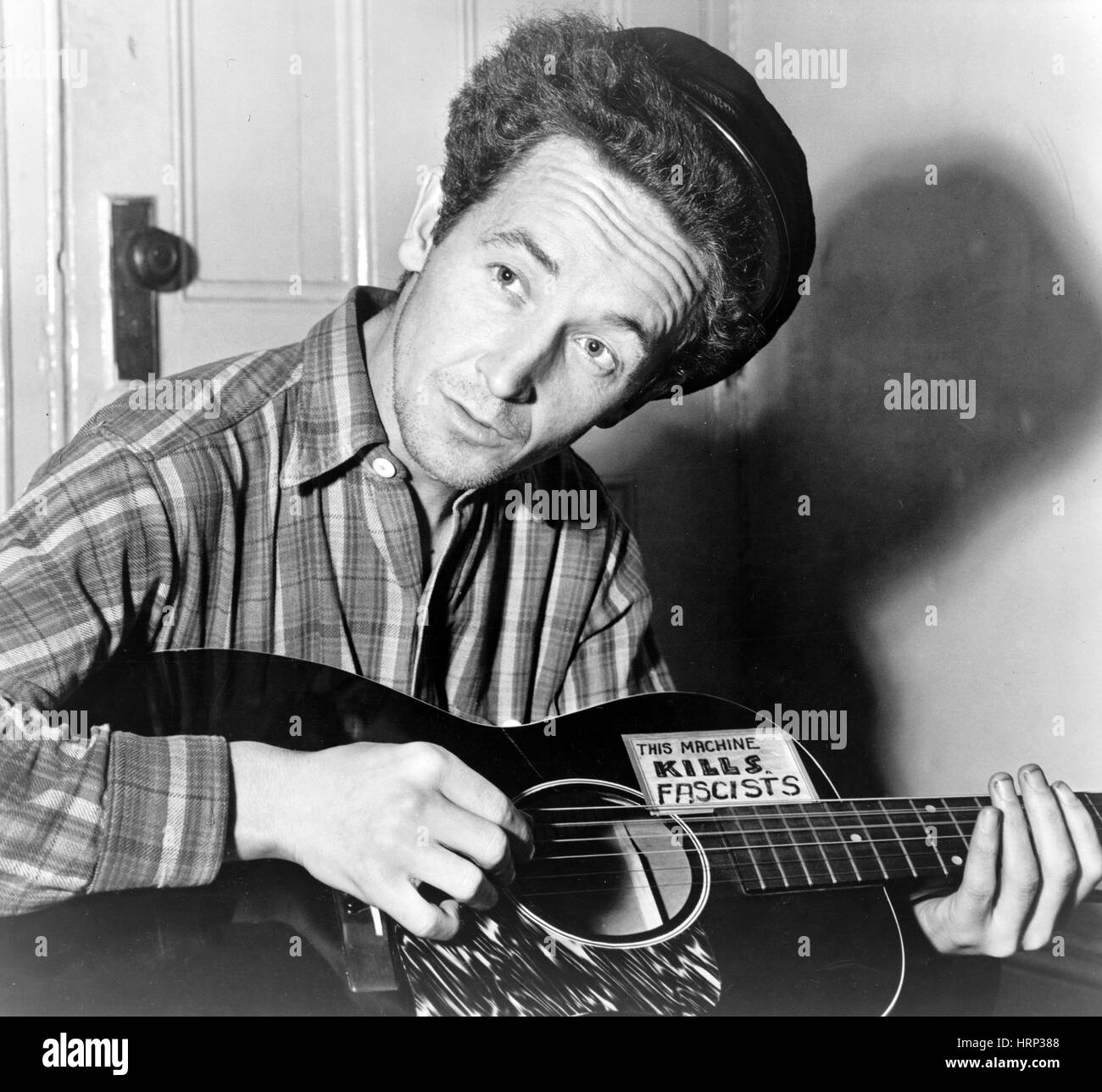 Woody Guthrie, amerikanische Folk-Sängerin Stockfoto