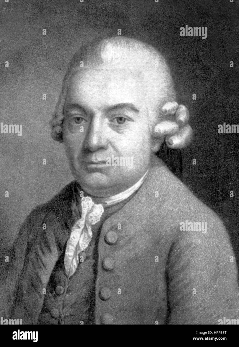 C.P.E Bach, deutscher Komponist Stockfoto