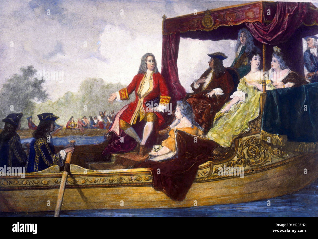 George Händel und König George ich Stockfoto