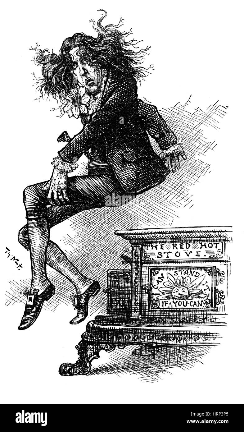 Oscar Wilde-Karikatur von Thomas Nast Stockfoto
