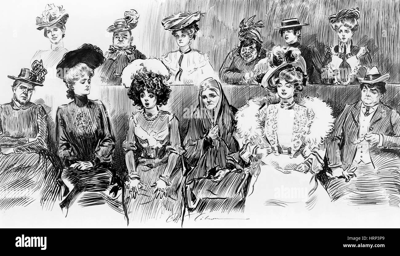 Frauen Juroren, Studien in Ausdruck, 1902 Stockfoto