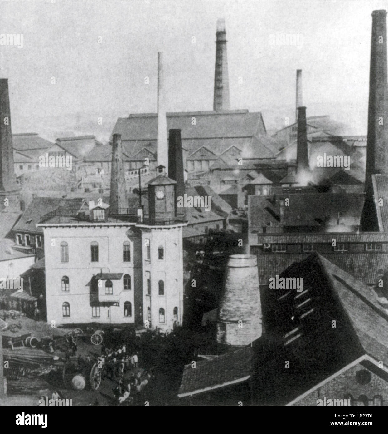 Krupp-Stahlwerke, Essen, 1861 Stockfoto