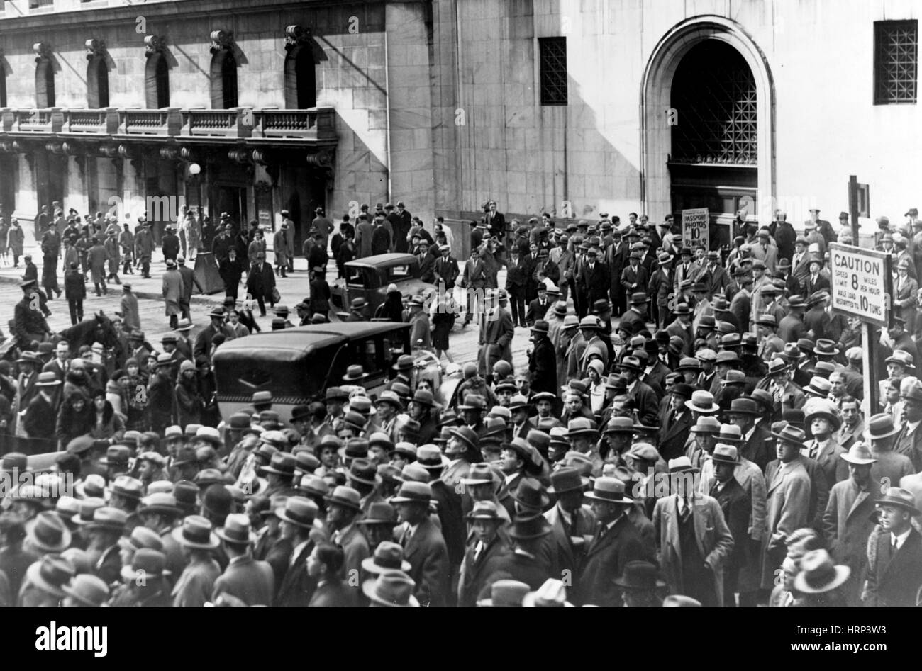 Wall Street Börsenkrach 1929 Stockfoto