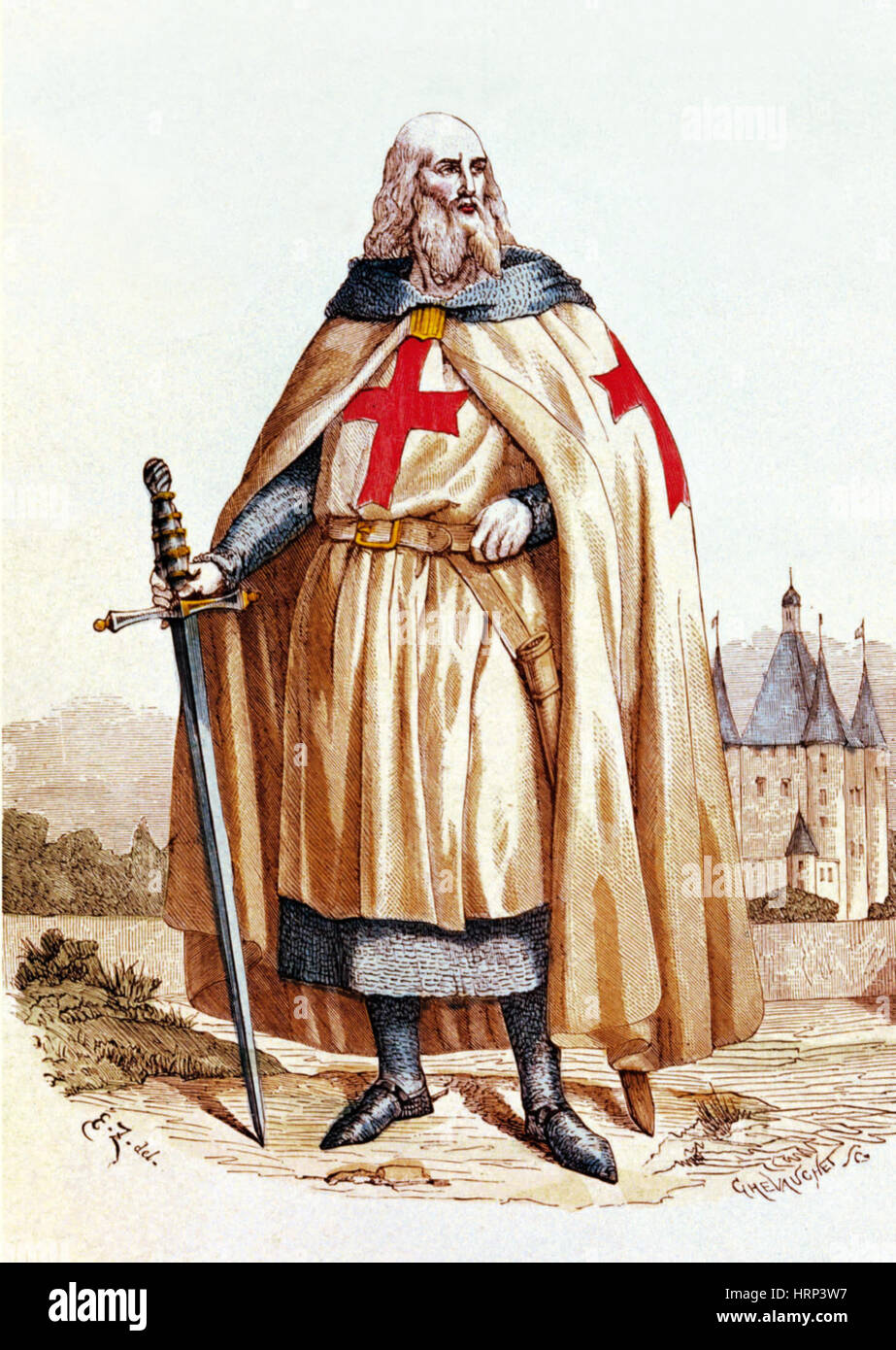 Jacques de Molay, Großmeister der Ritter Templar Stockfoto