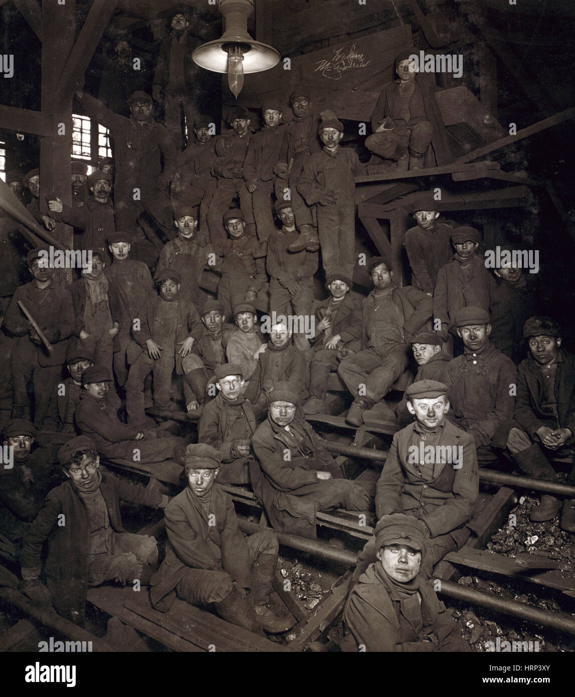 Pennsylvania Kohlebergmänner und Nippers, 1911 Stockfoto
