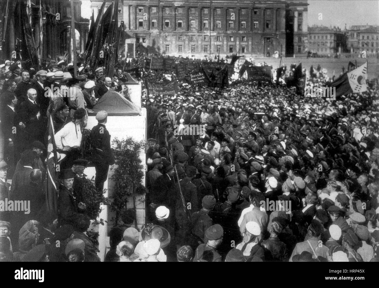 Lenin Redebeitrag, Dwortsowaja Square, 1920 Stockfoto