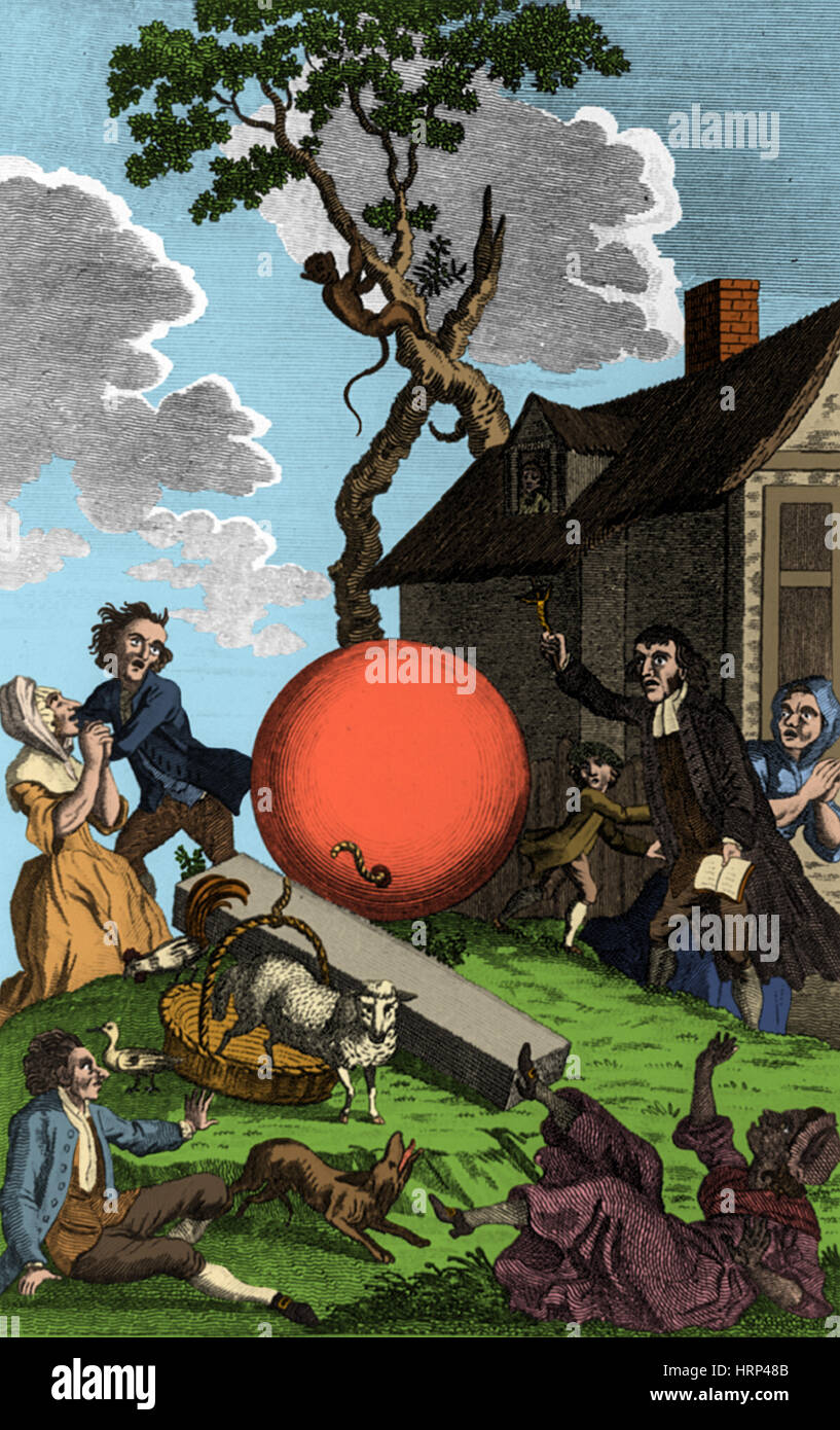 Montgolfier-Ballon, 1783 Stockfoto