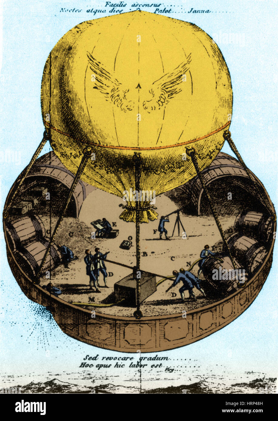 Reise in andere Sphären, 1783 Stockfoto