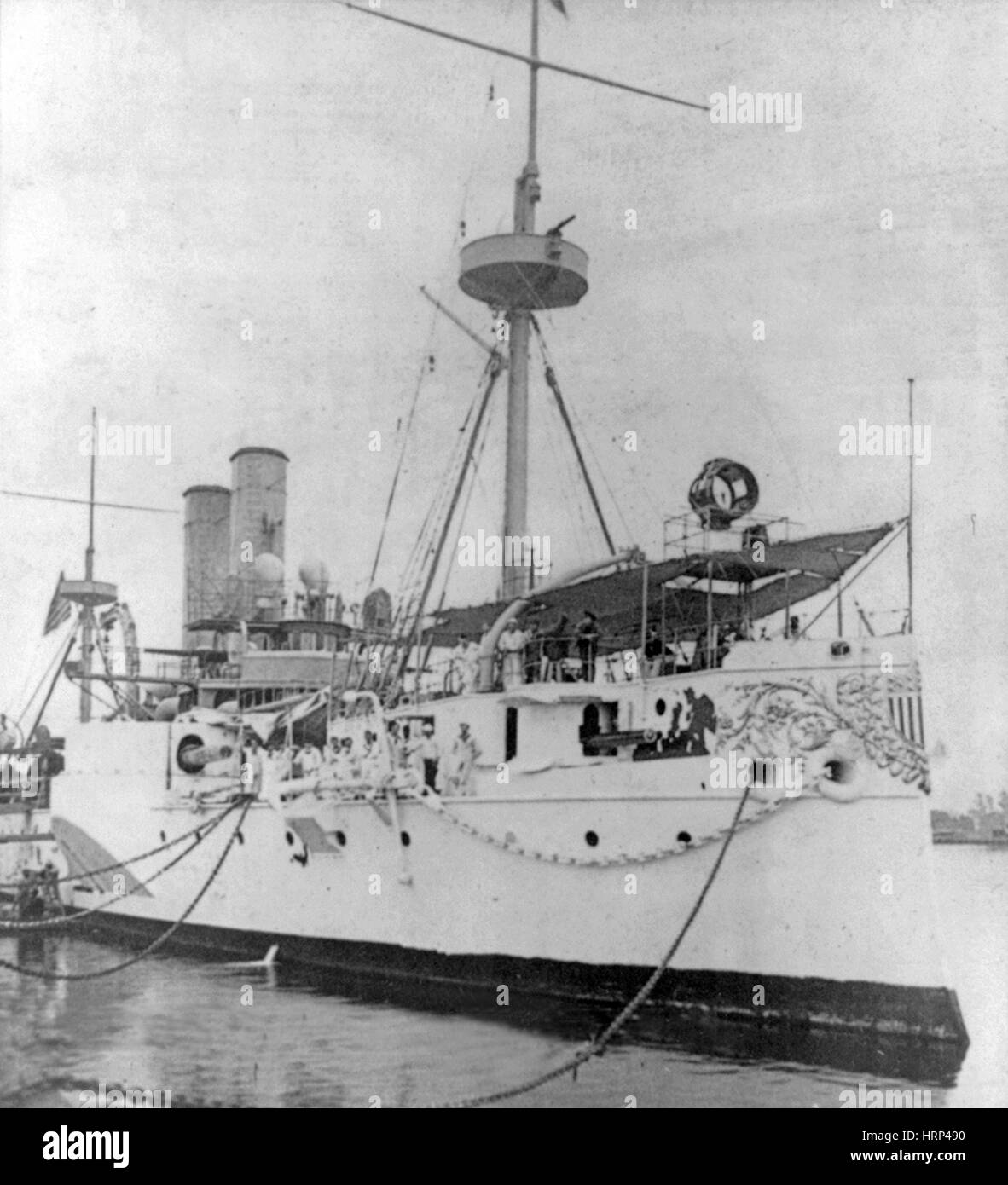 USS Maine, USN gepanzerte Kreuzer, 1896 Stockfoto