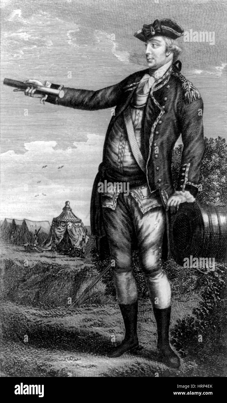 General George Washington der Kontinentalarmee Stockfoto