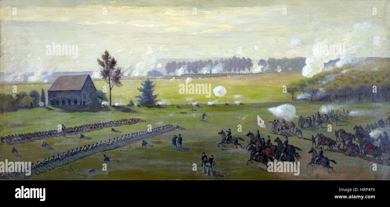 Amerikanischer Bürgerkrieg, Schlacht von Gettysburg, 1863 Stockfoto