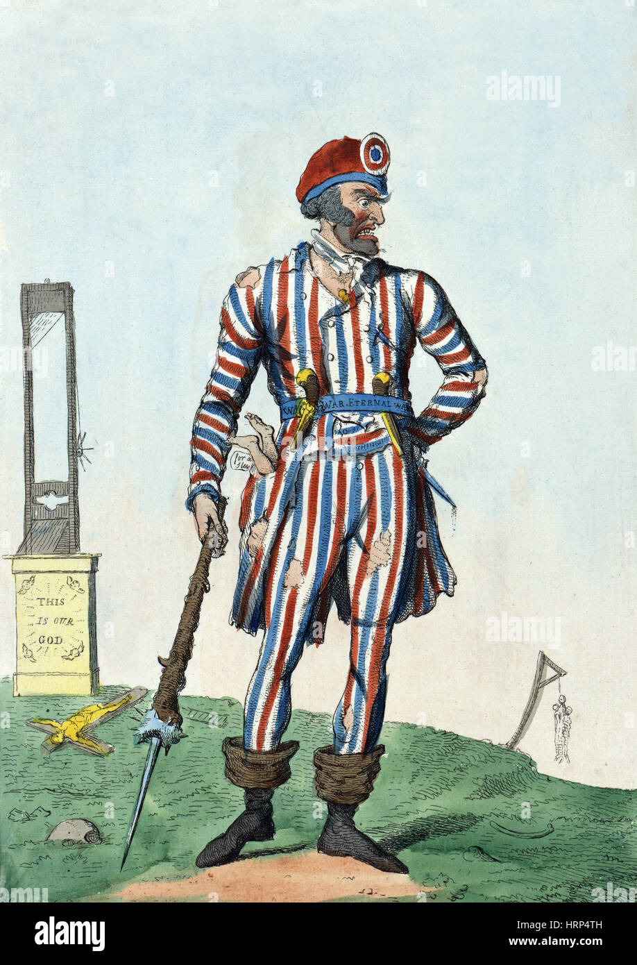 Französische Revolution, republikanische Beau, 1794 Stockfoto