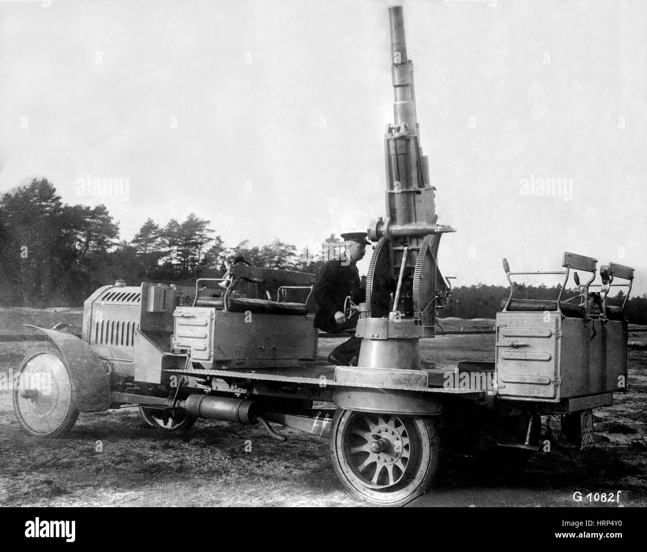 Krupp-Ballon-Gun, Flak, 1910er Jahre Stockfoto