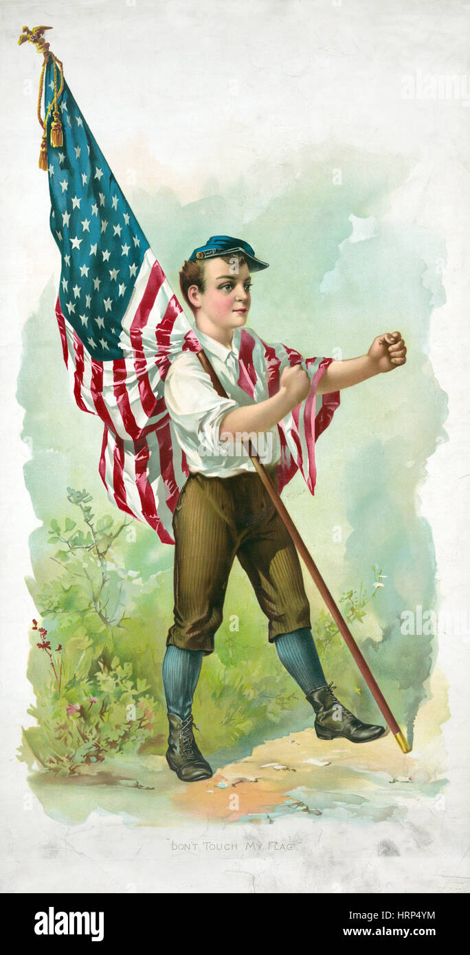 Amerikanischer Bürgerkrieg, "Berühren Sie nicht meine Fahne!" Stockfoto