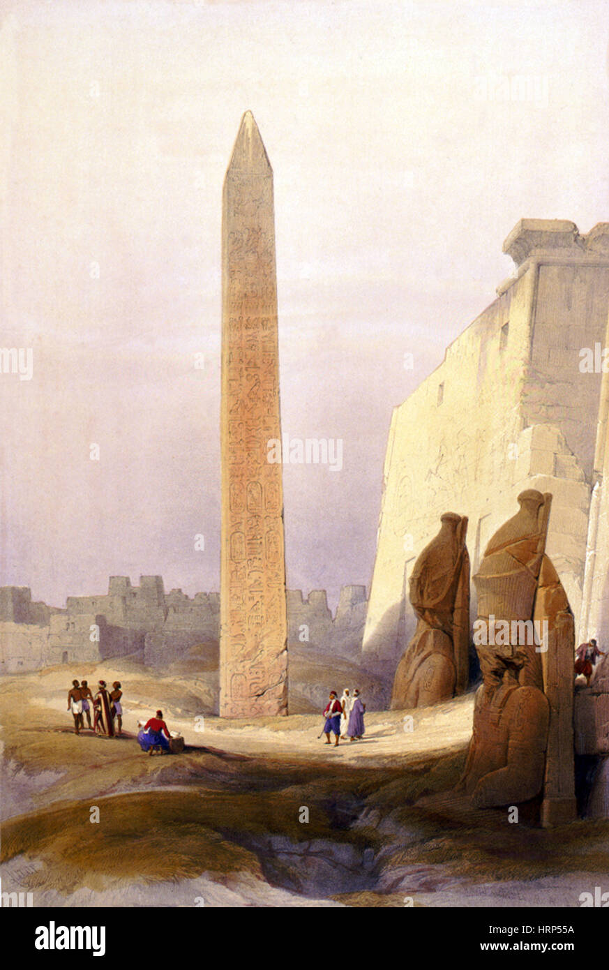 Tempel von Luxor, galant, 1830er Jahre Stockfoto