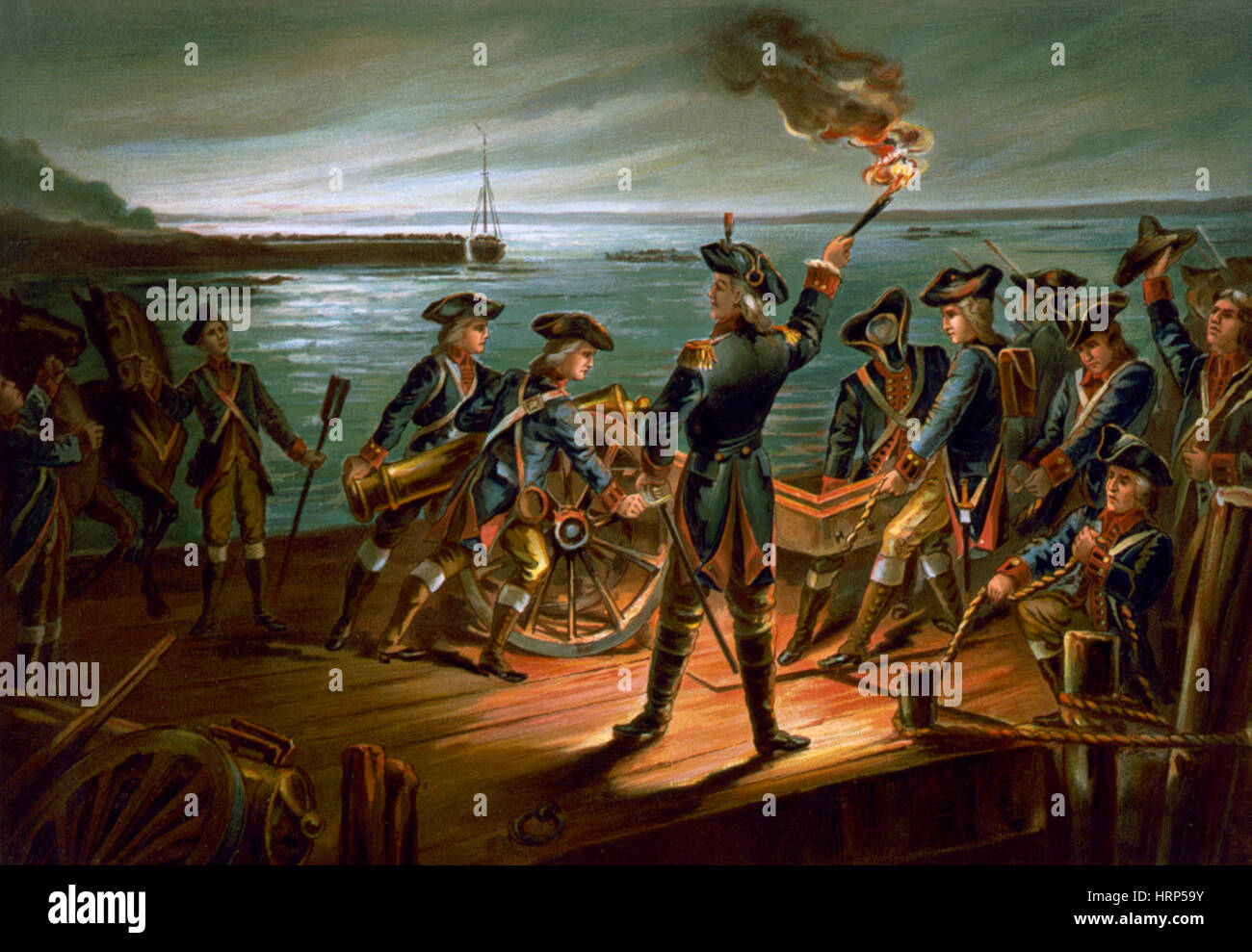 Schlacht von Long Island, 1776 Stockfoto