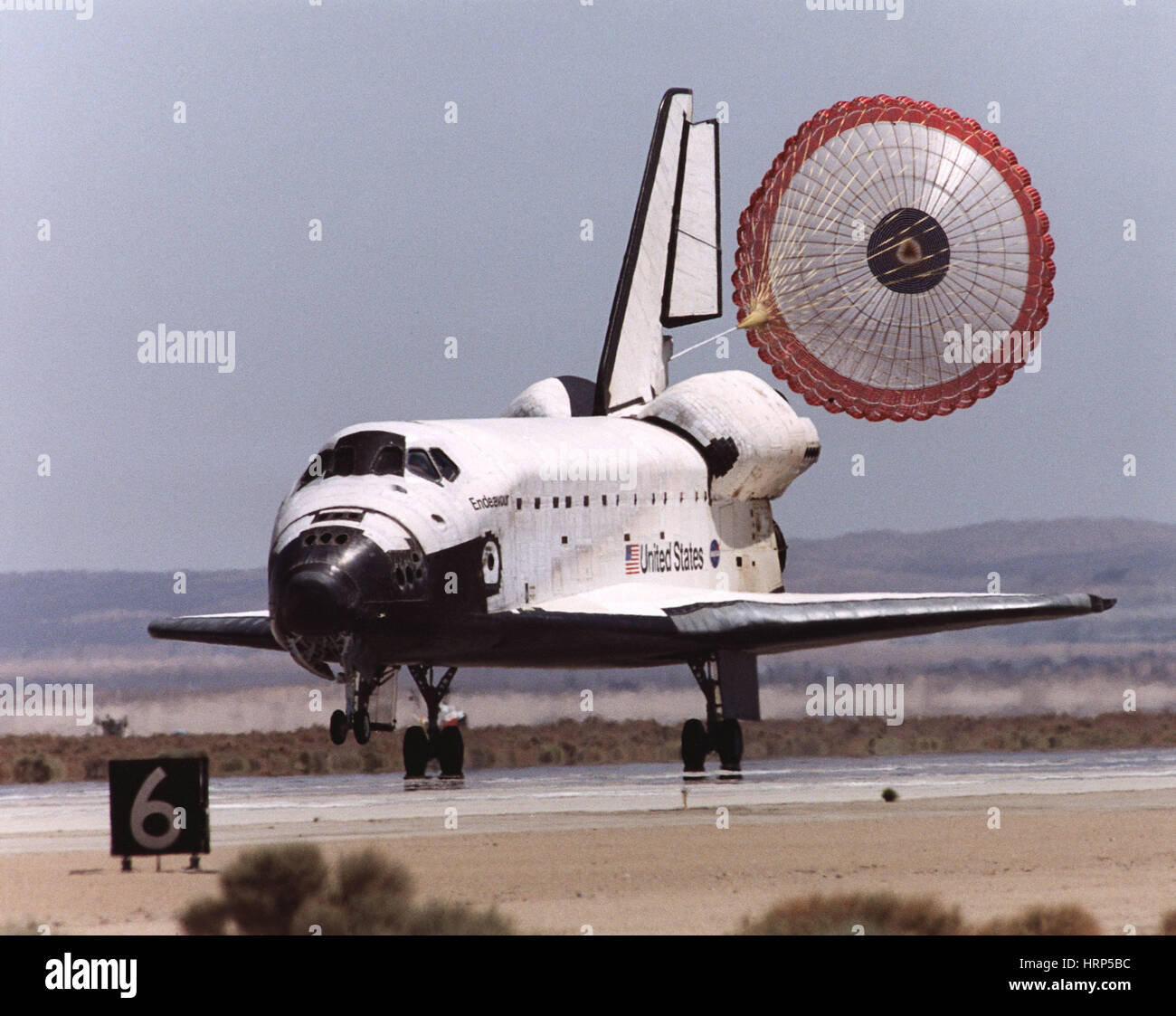 STS-111, Space Shuttle Endeavour Landung, 2002 Stockfoto