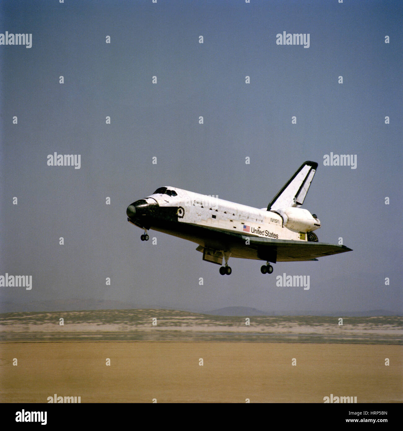 STS-1, Raumfähre Columbia Landung, 1981 Stockfoto